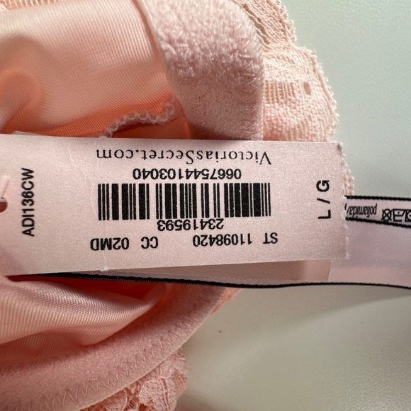 NWT Victoria"s Secret Off The Shoulder Lace Bralette Bra Top Winter Rose Large - Picture 9 of 9